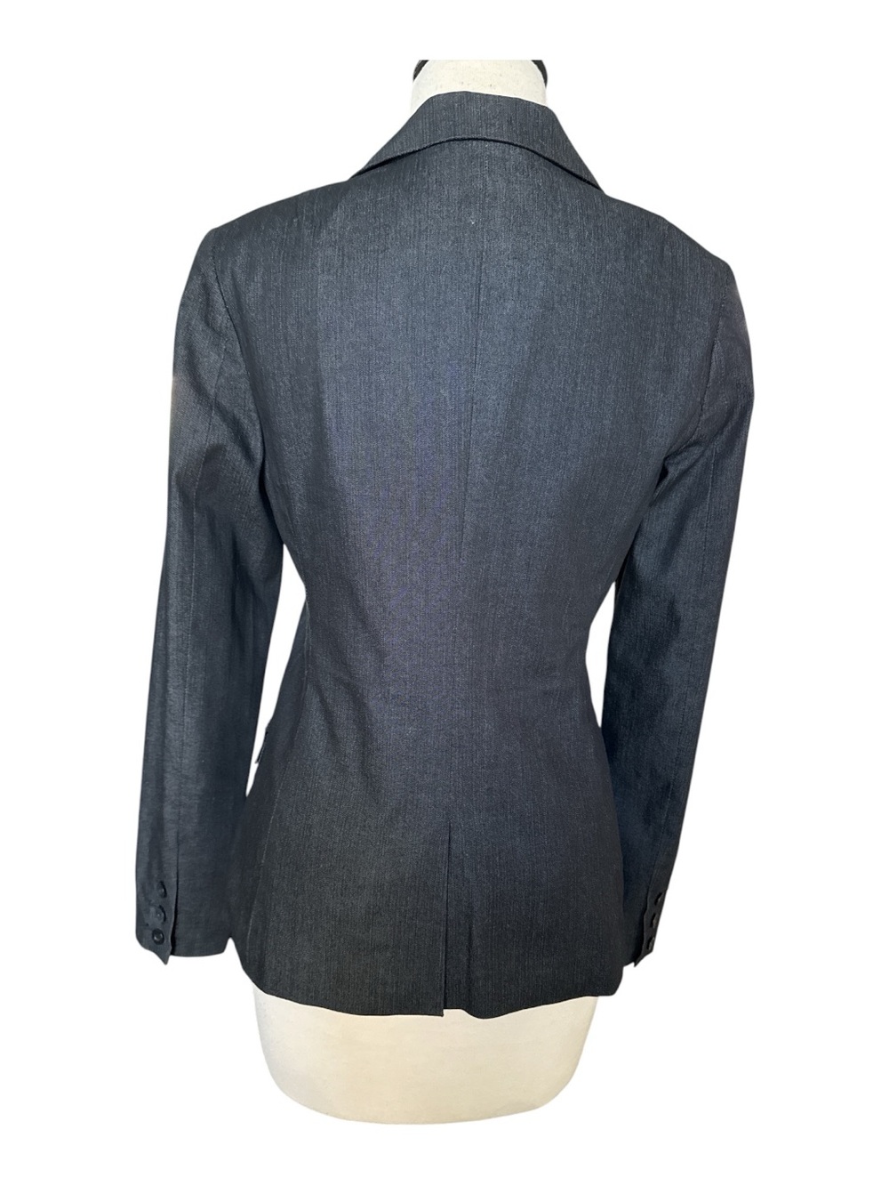 Vintage Laundry by Shelli Segal Black Tailored BlazerSize 4 Notch Lapel Hardware - Picture 5 of 9